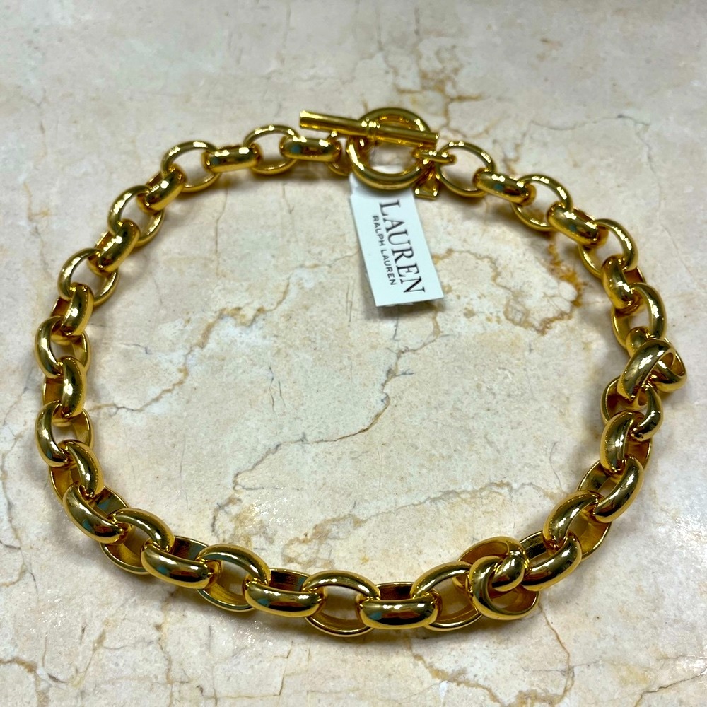 NWT Gold Chain Link Necklace Lauren Ralph Lauren